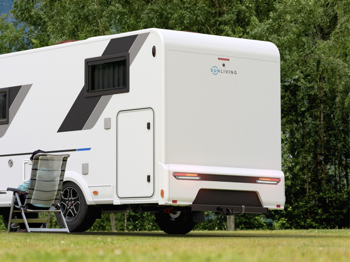 Sun Living 4 Berth S Series S75SL Motorhome With Fixed Separate Beds LED External Lighting