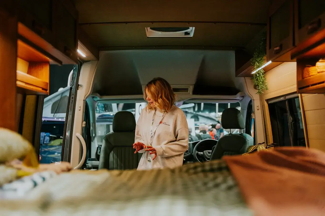 Dirty Weekender Campervans Stand Inside